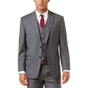 Lauren Ralph Lauren Mens Classic-Fit Wool Suit Jacket 58 Regular Grey - NWT $450